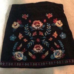 Miami mini velvet skirt